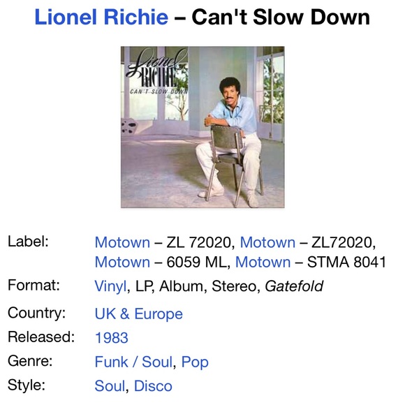 Lionel‘s vinyl! Lot of 2: Lionel Richie, NM/Commodores 80s All the great hits - Picture 2 of 7